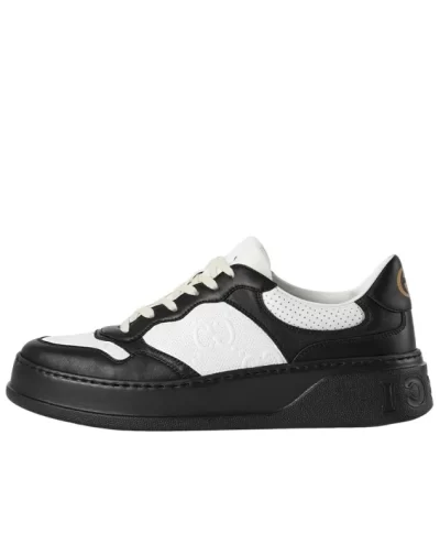 GG Embossed 'White Black Leather'