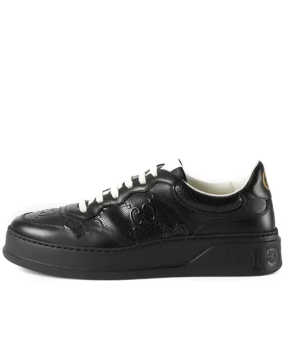 GG Embossed 'Black Leather'