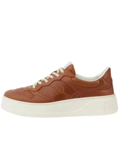 GG Embossed 'Brown Leather'