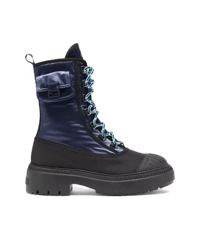 FF Domino Heeled Ankle Boots 'Blue'