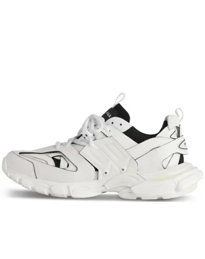 Track Sock Sneakers 'White And Black Knit And Nylon'